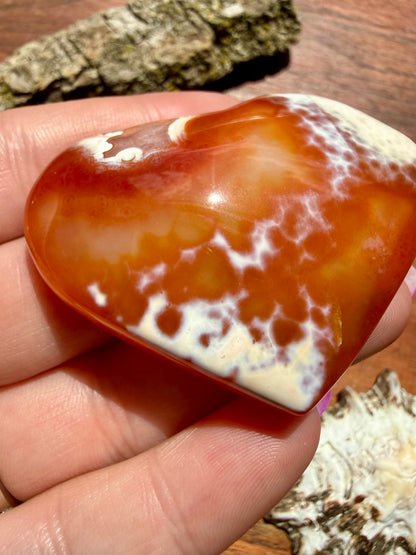 DRUZY CARNELIAN HEART