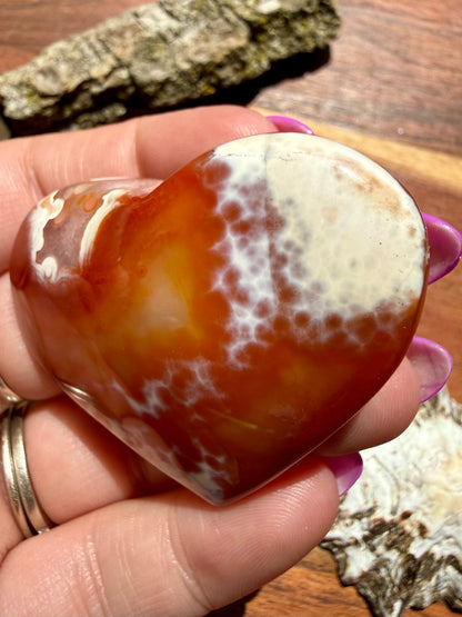 DRUZY CARNELIAN HEART