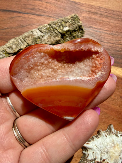 DRUZY CARNELIAN HEART