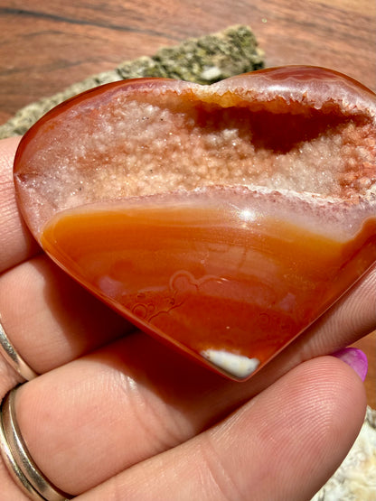 DRUZY CARNELIAN HEART
