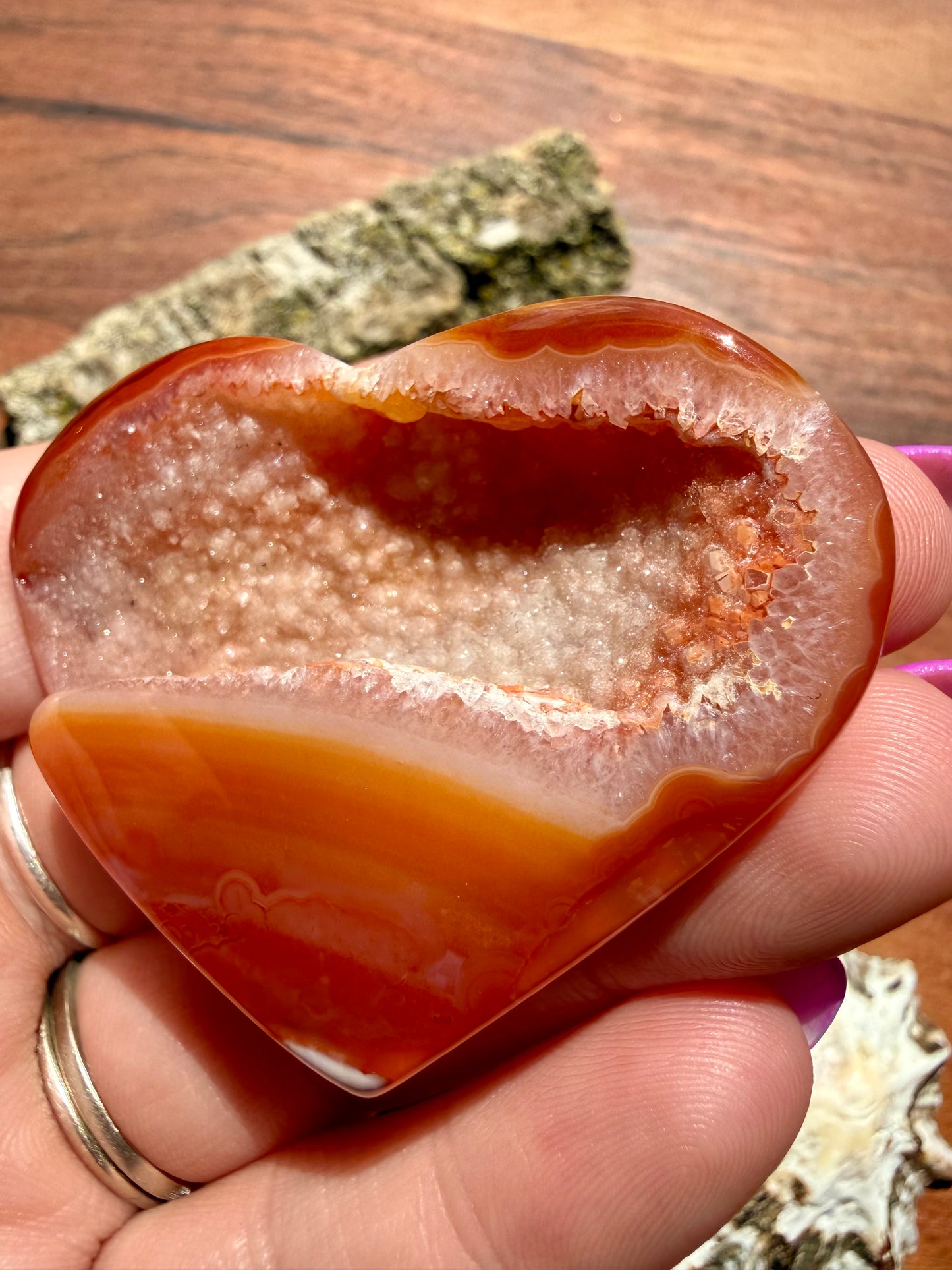 DRUZY CARNELIAN HEART