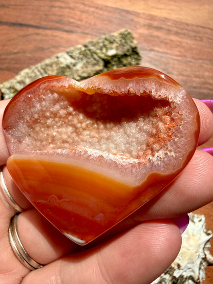 DRUZY CARNELIAN HEART