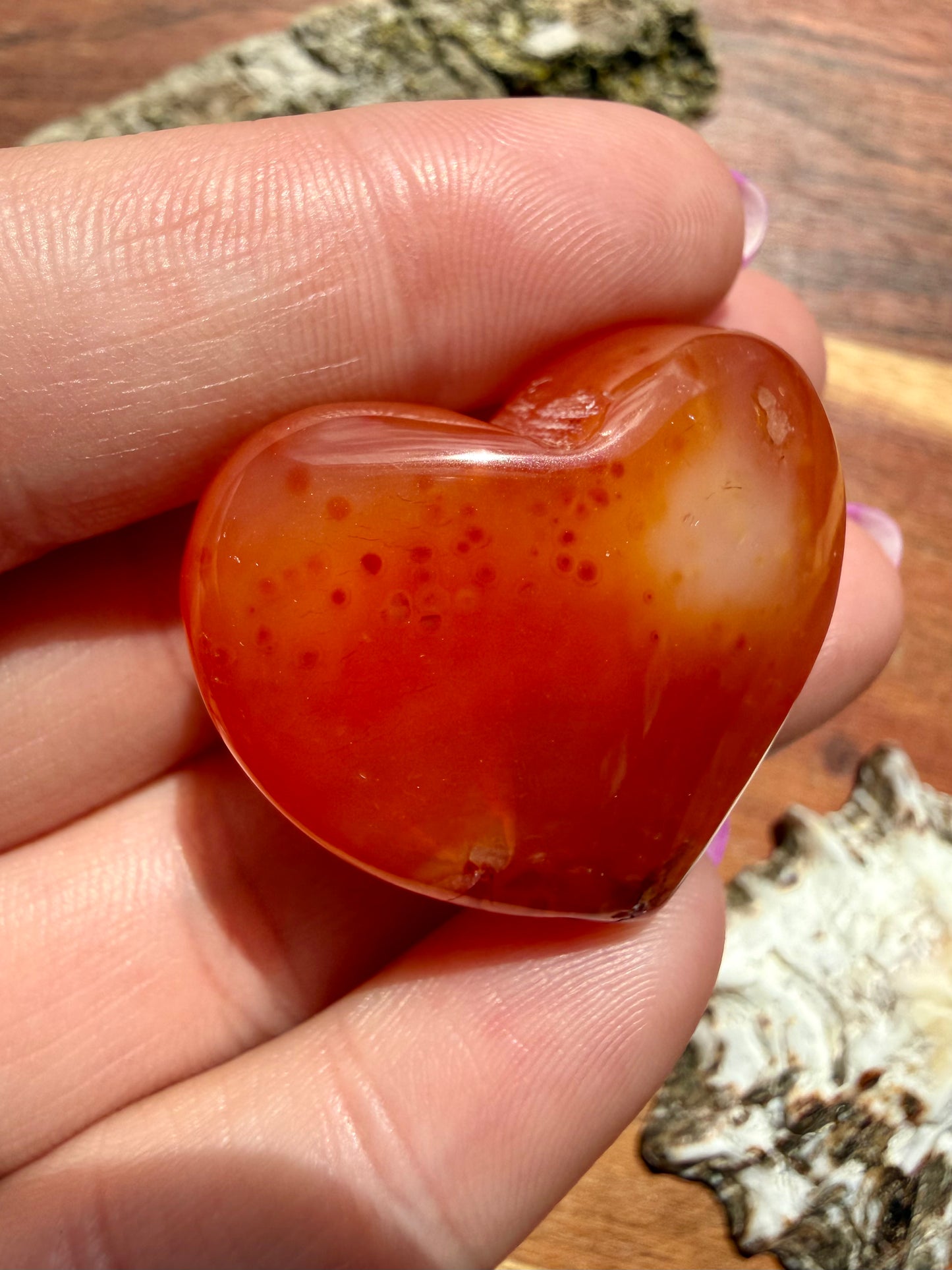 DRUZY CARNELIAN HEART