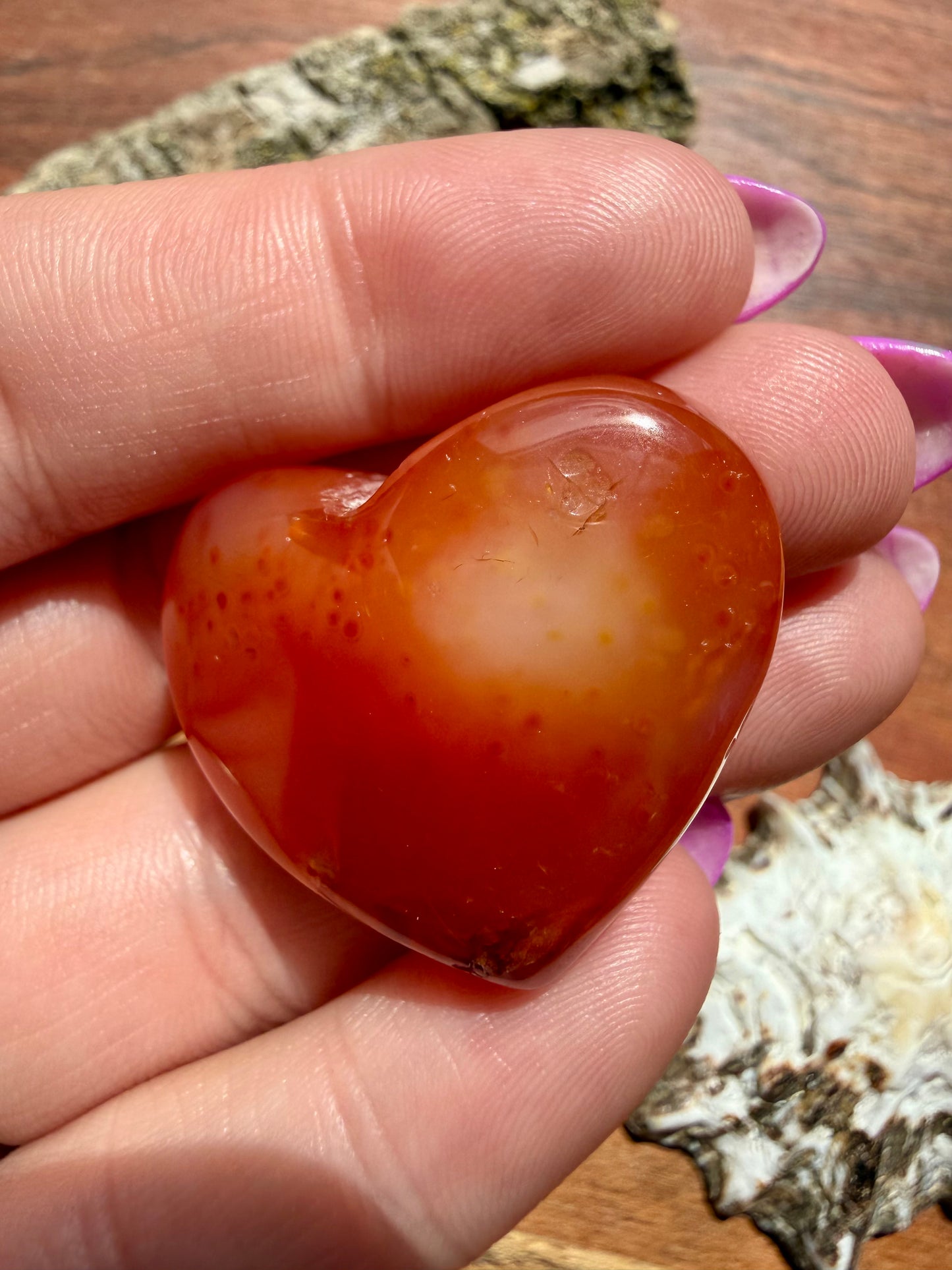 DRUZY CARNELIAN HEART