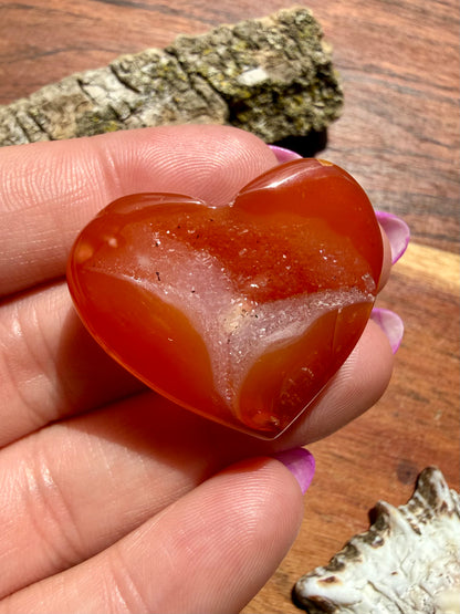 DRUZY CARNELIAN HEART