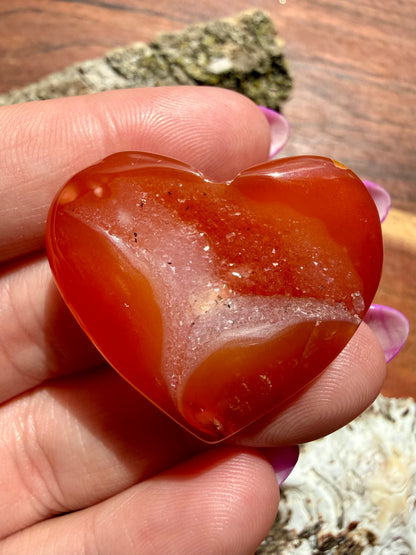 DRUZY CARNELIAN HEART