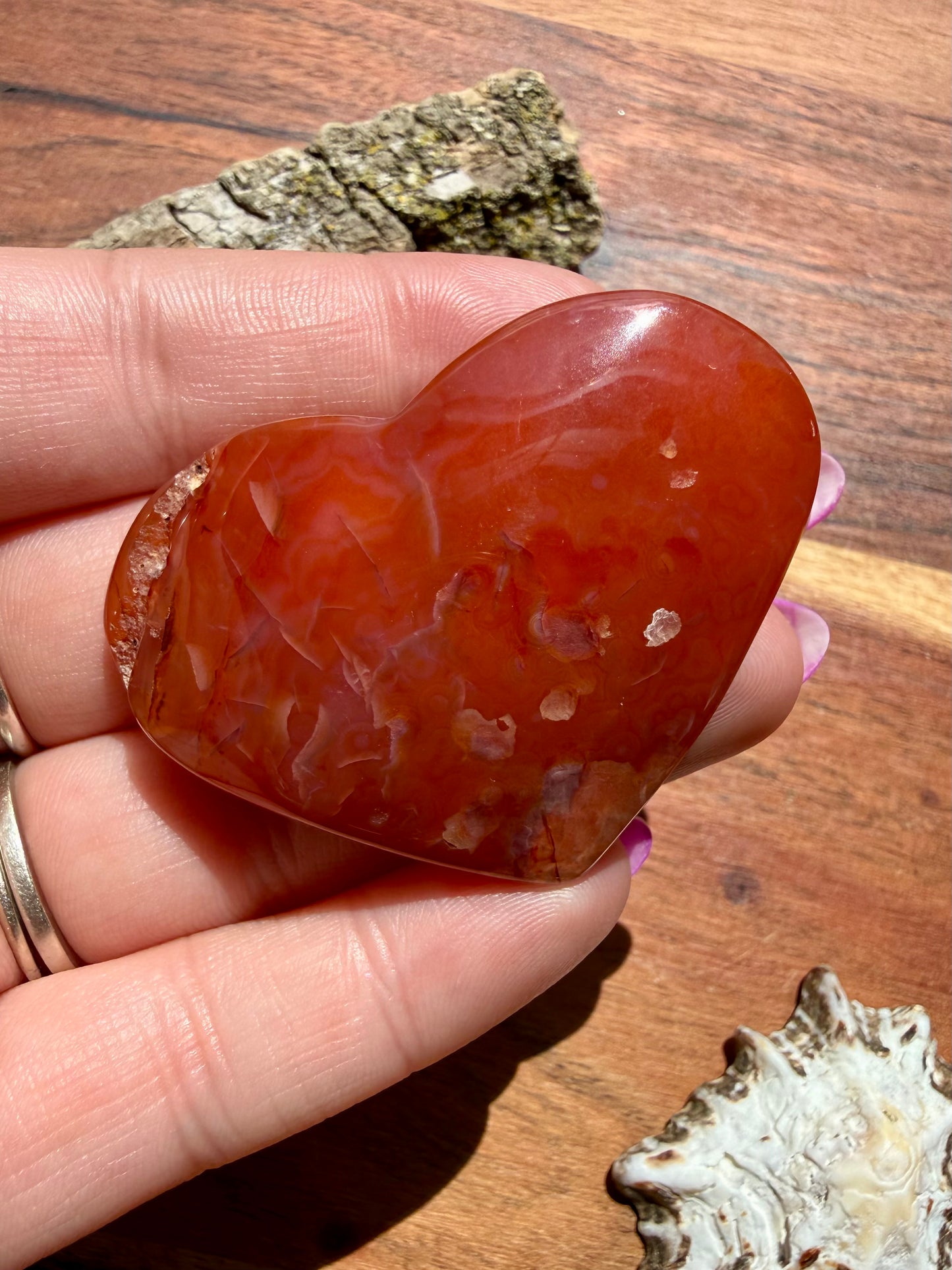 DRUZY CARNELIAN HEART