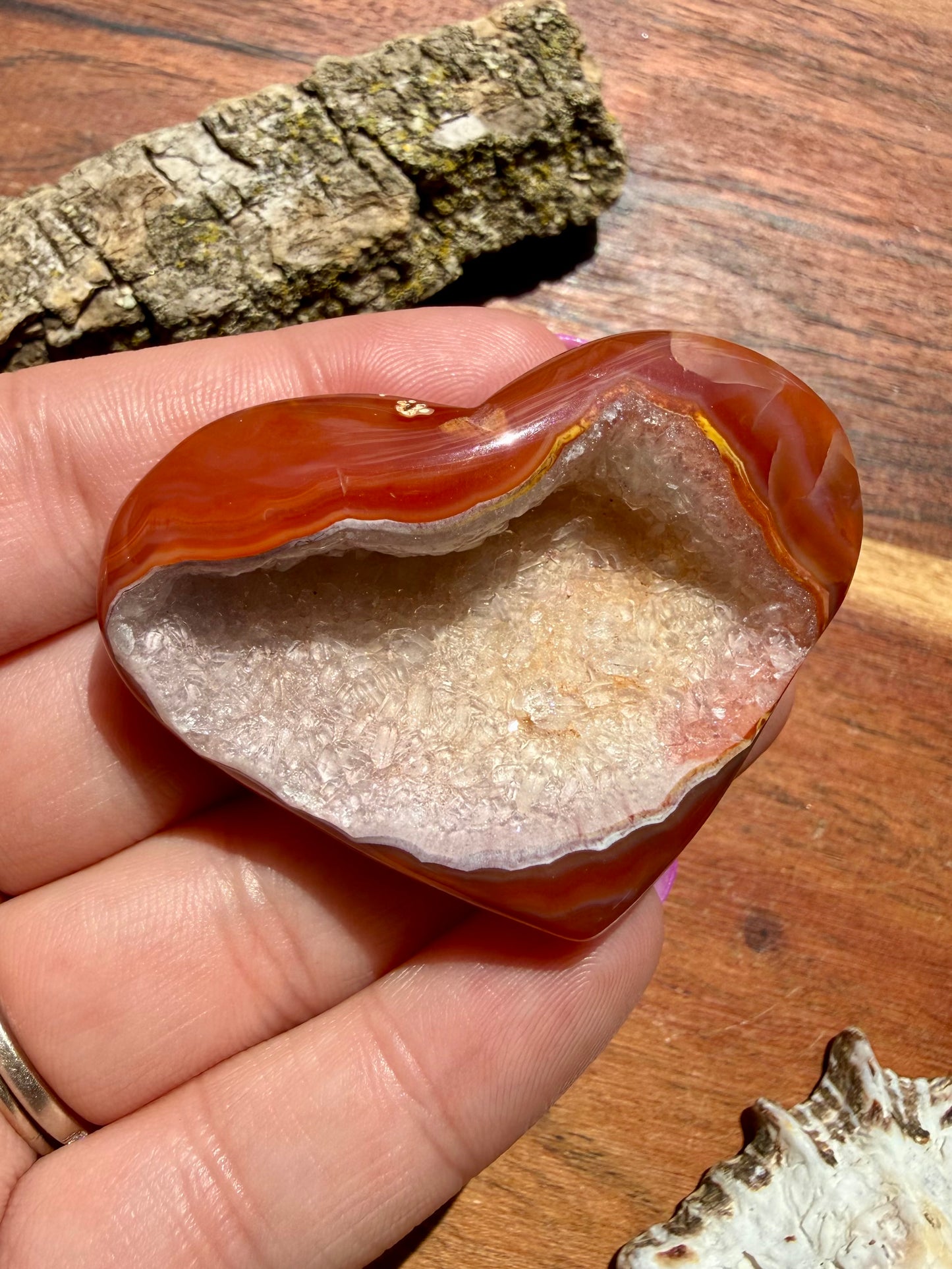 DRUZY CARNELIAN HEART