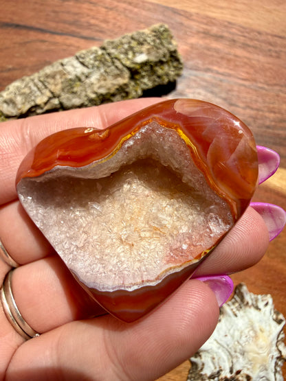 DRUZY CARNELIAN HEART