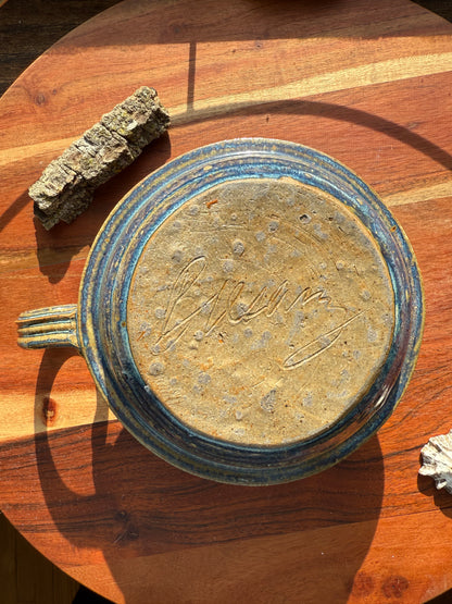 HANDMADE CERAMIC STONEWARE CHAMBER MAID CANDLE HOLDER/PLANT PROPAGATION VESSEL