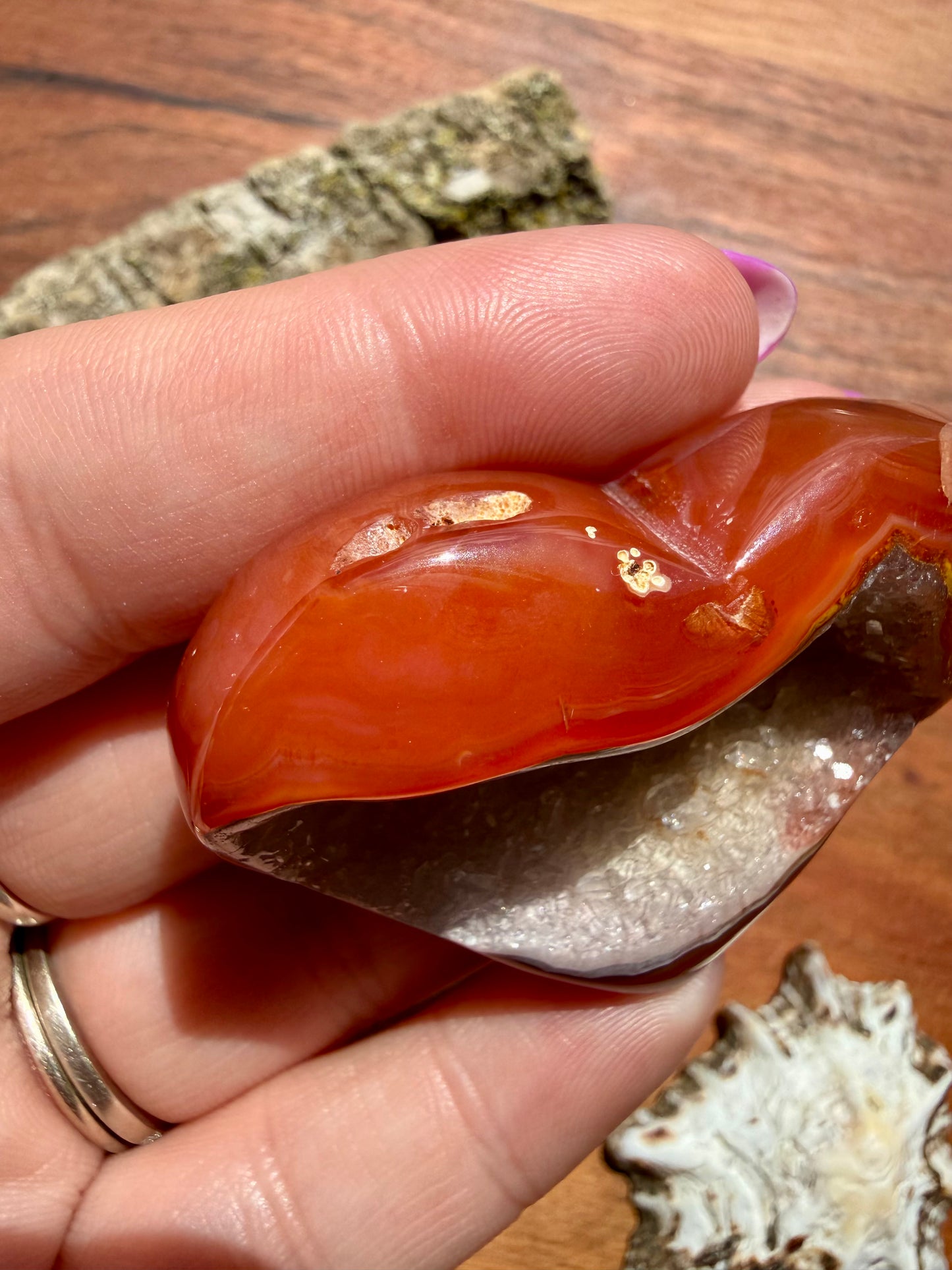 DRUZY CARNELIAN HEART