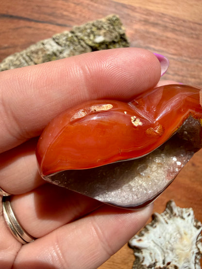 DRUZY CARNELIAN HEART