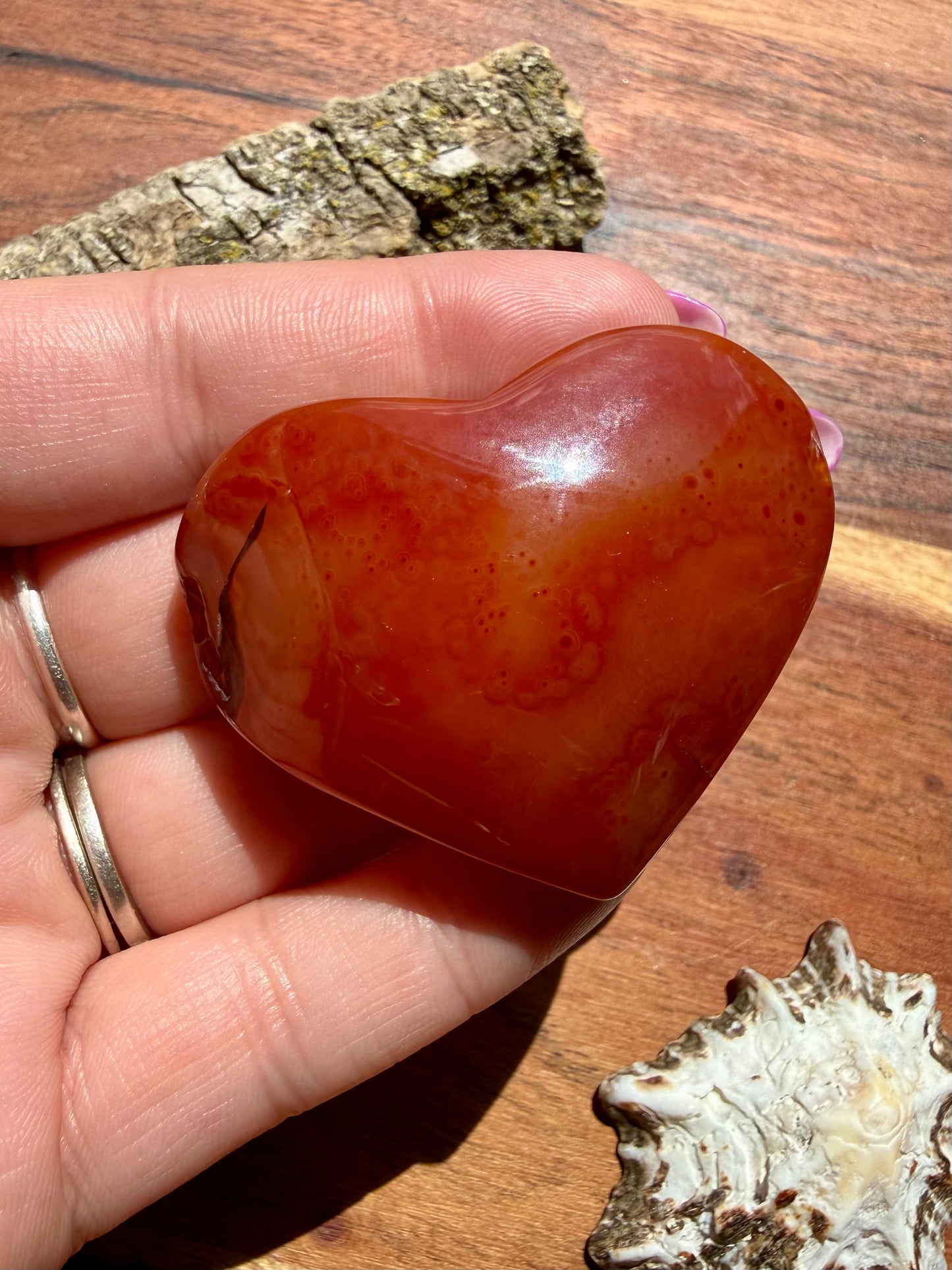 DRUZY CARNELIAN HEART
