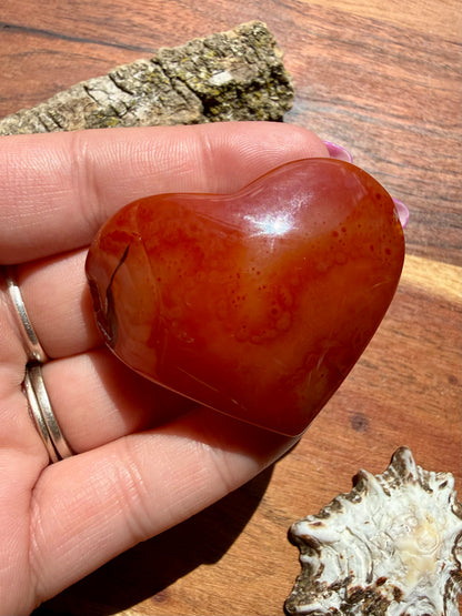 DRUZY CARNELIAN HEART