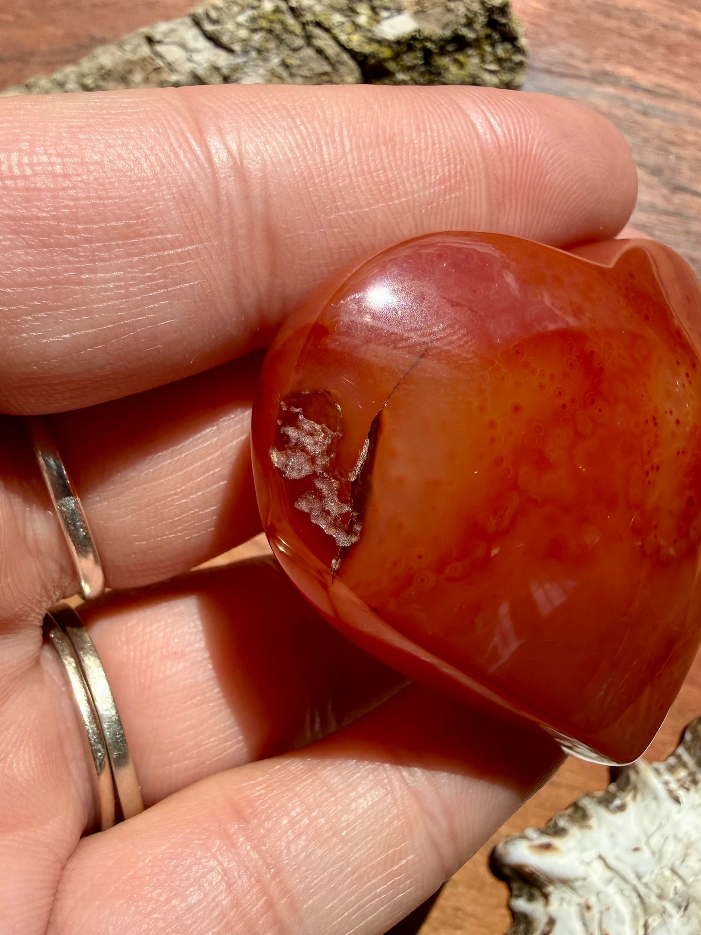 DRUZY CARNELIAN HEART