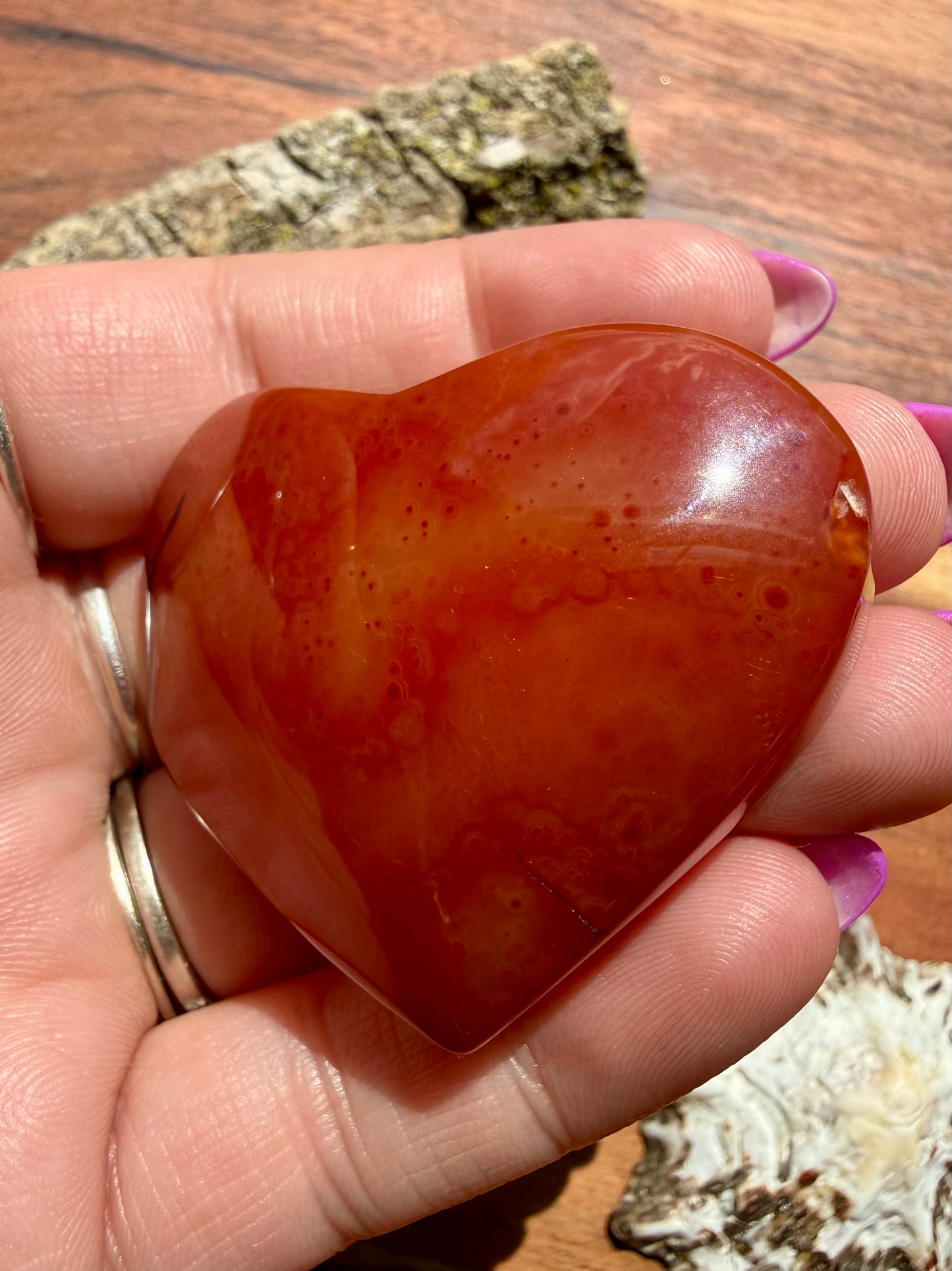 DRUZY CARNELIAN HEART