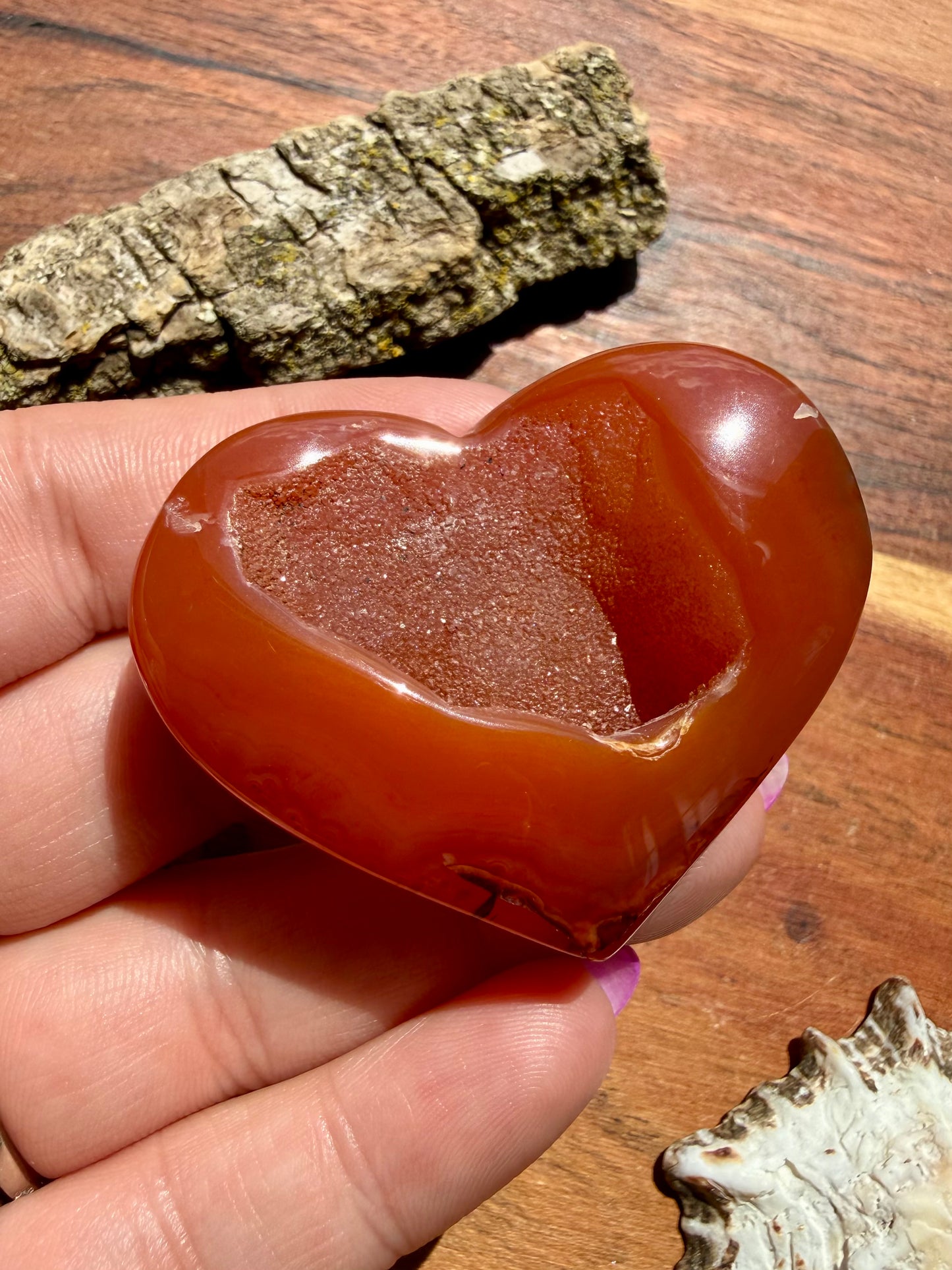 DRUZY CARNELIAN HEART