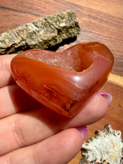 DRUZY CARNELIAN HEART