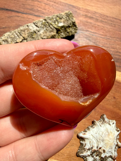 DRUZY CARNELIAN HEART