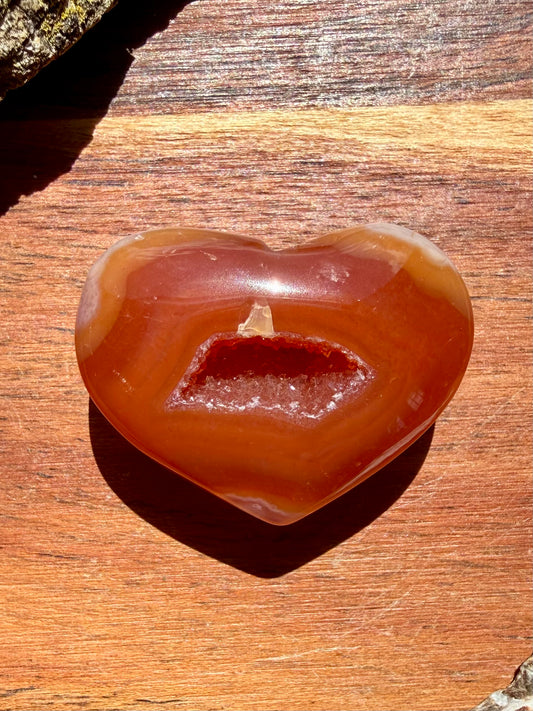 DRUZY CARNELIAN HEART
