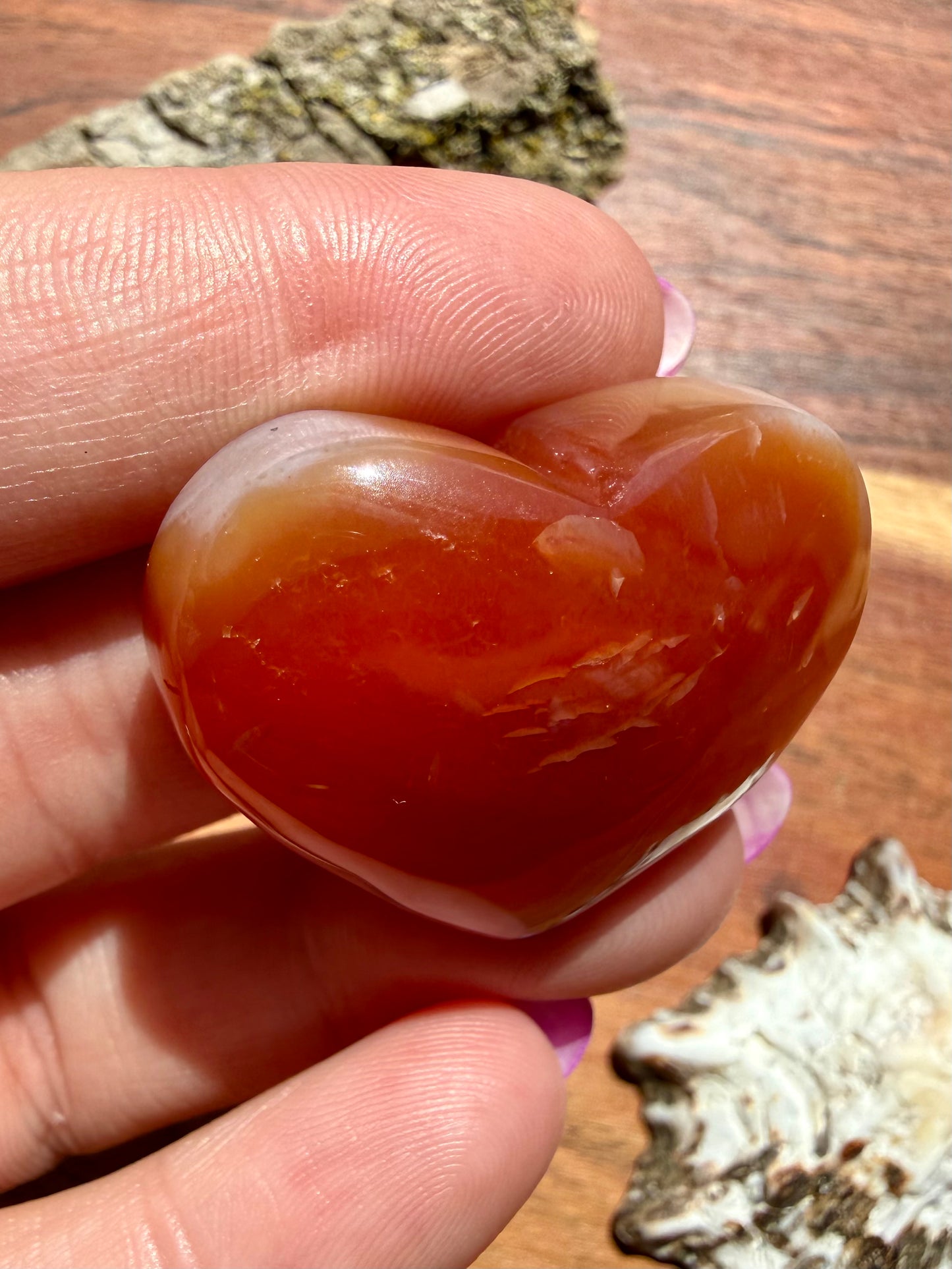 DRUZY CARNELIAN HEART
