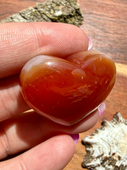 DRUZY CARNELIAN HEART