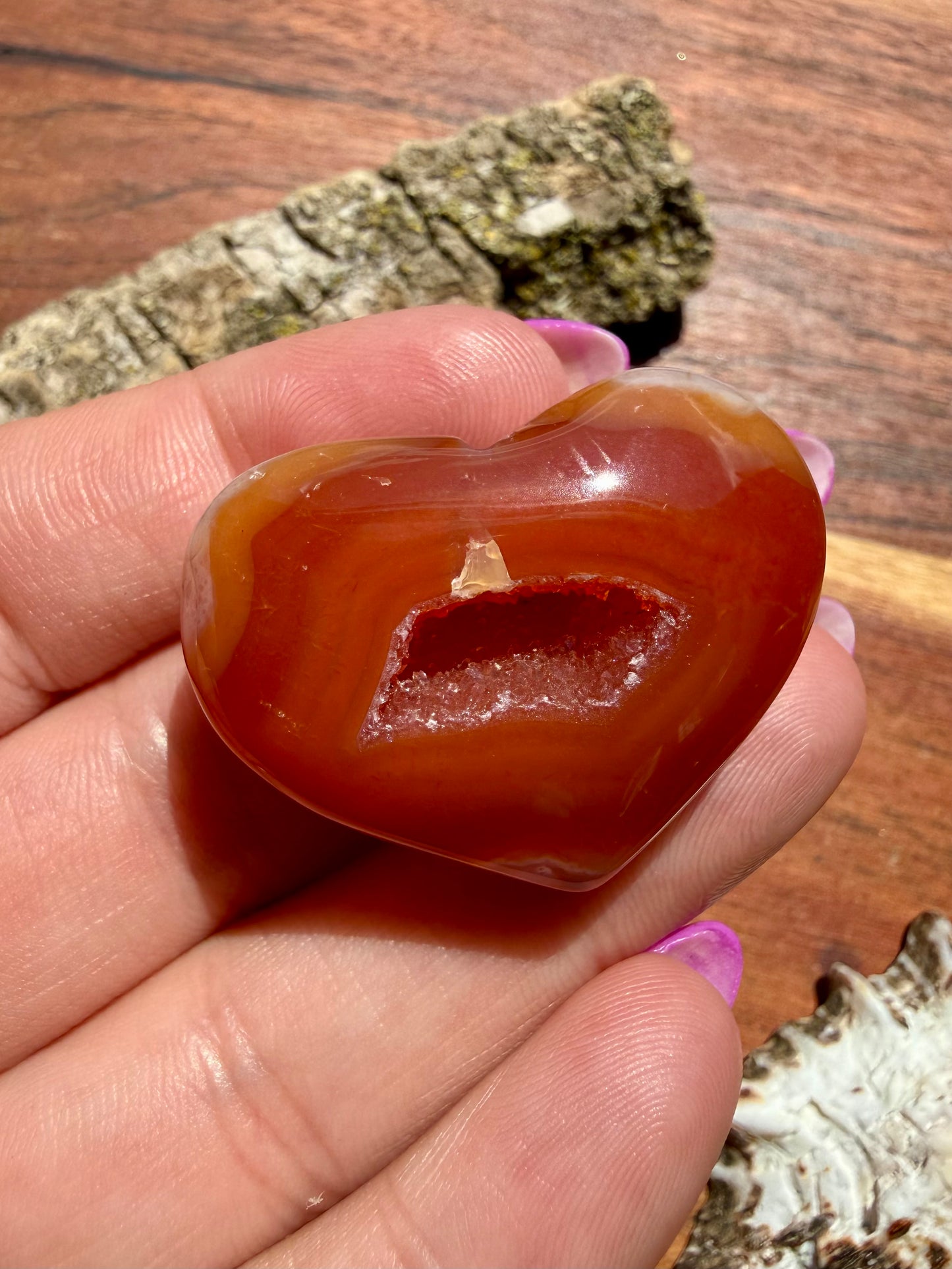 DRUZY CARNELIAN HEART