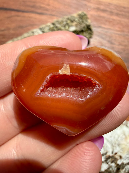 DRUZY CARNELIAN HEART