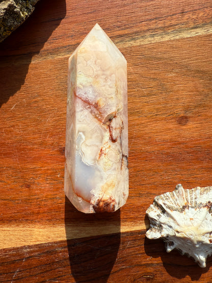 CARNELIAN FLOWER AGATE TOWER