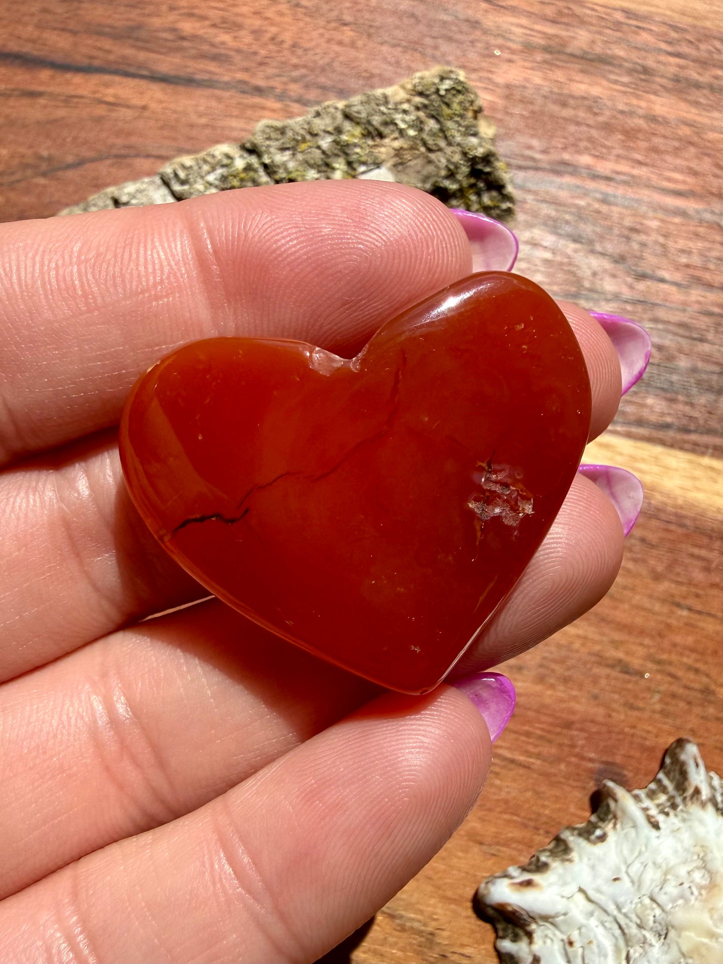 DRUZY CARNELIAN HEART