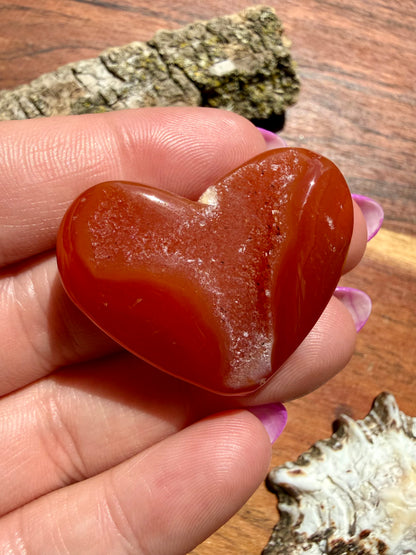 DRUZY CARNELIAN HEART