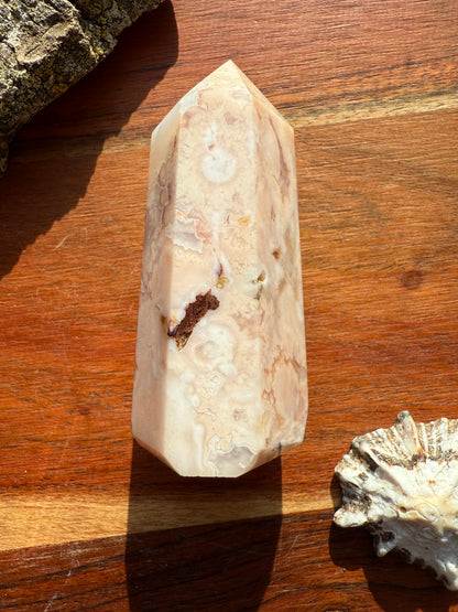 CARNELIAN FLOWER AGATE TOWER