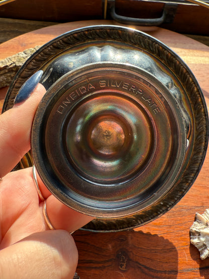 VINTAGE ONEIDA SILVERSMITH PEDESTAL BOWL