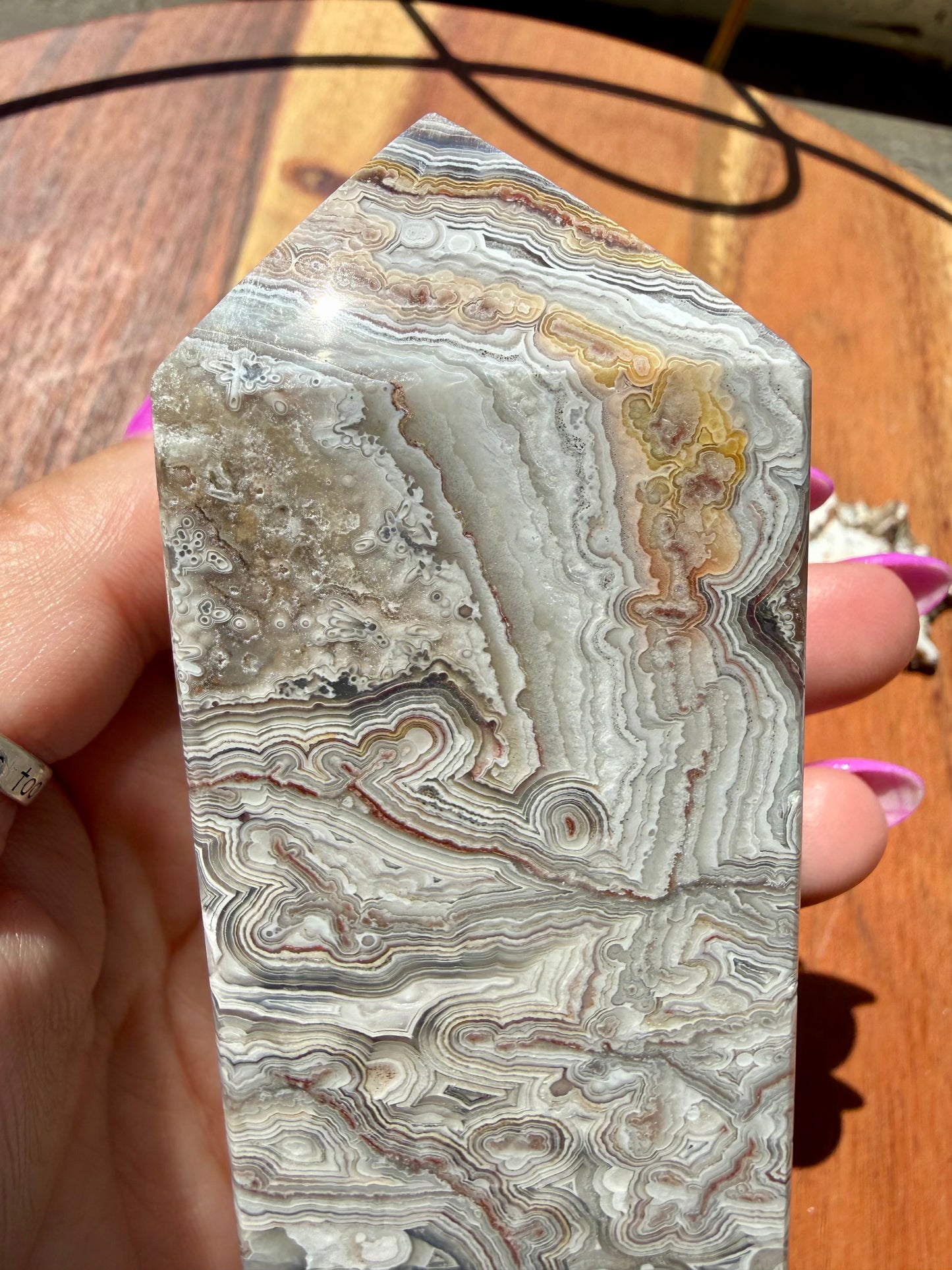 CRAZY LACE AGATE TOWER