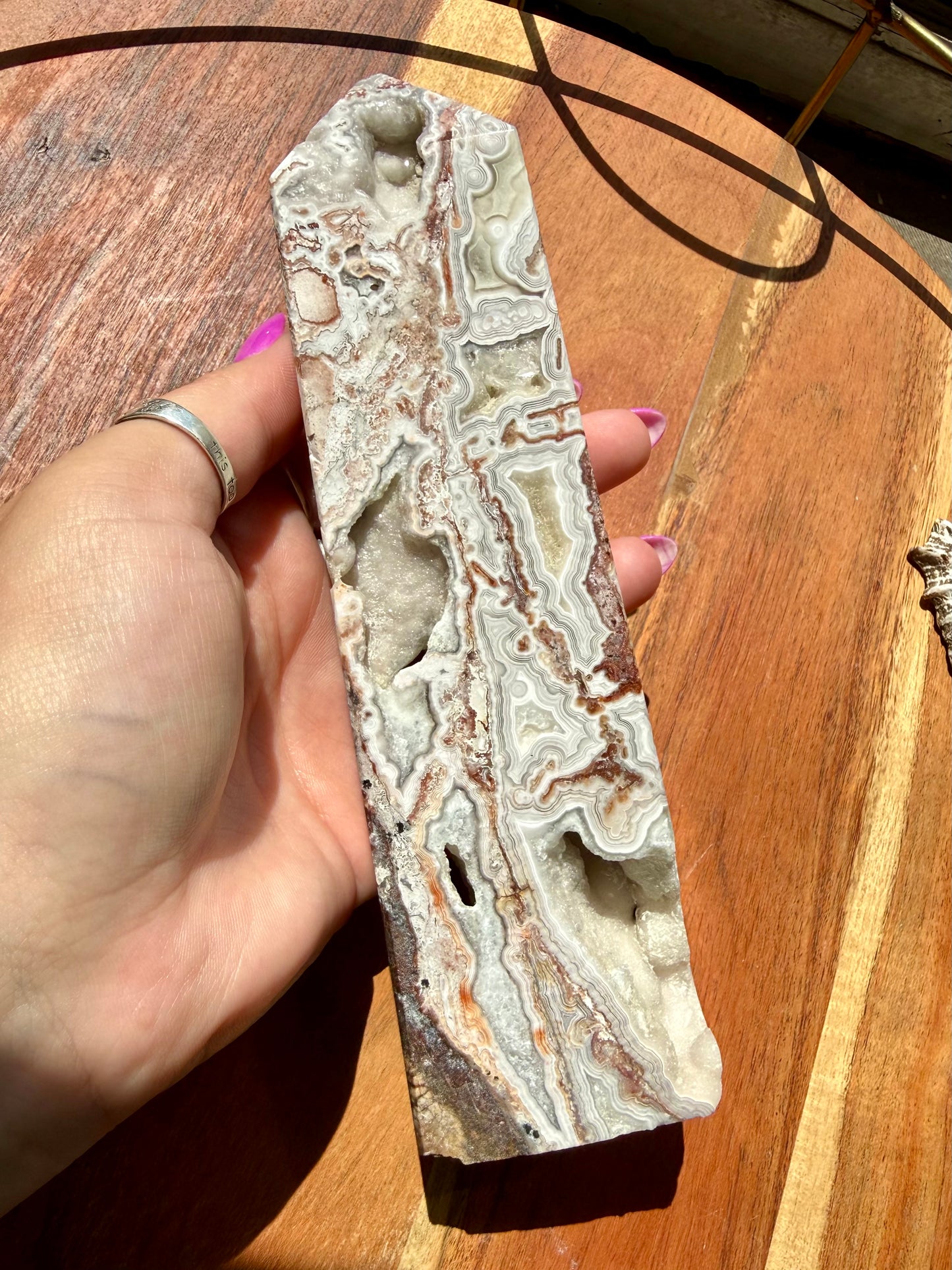 CRAZY LACE AGATE TOWER