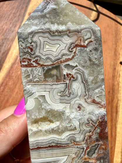 CRAZY LACE AGATE TOWER