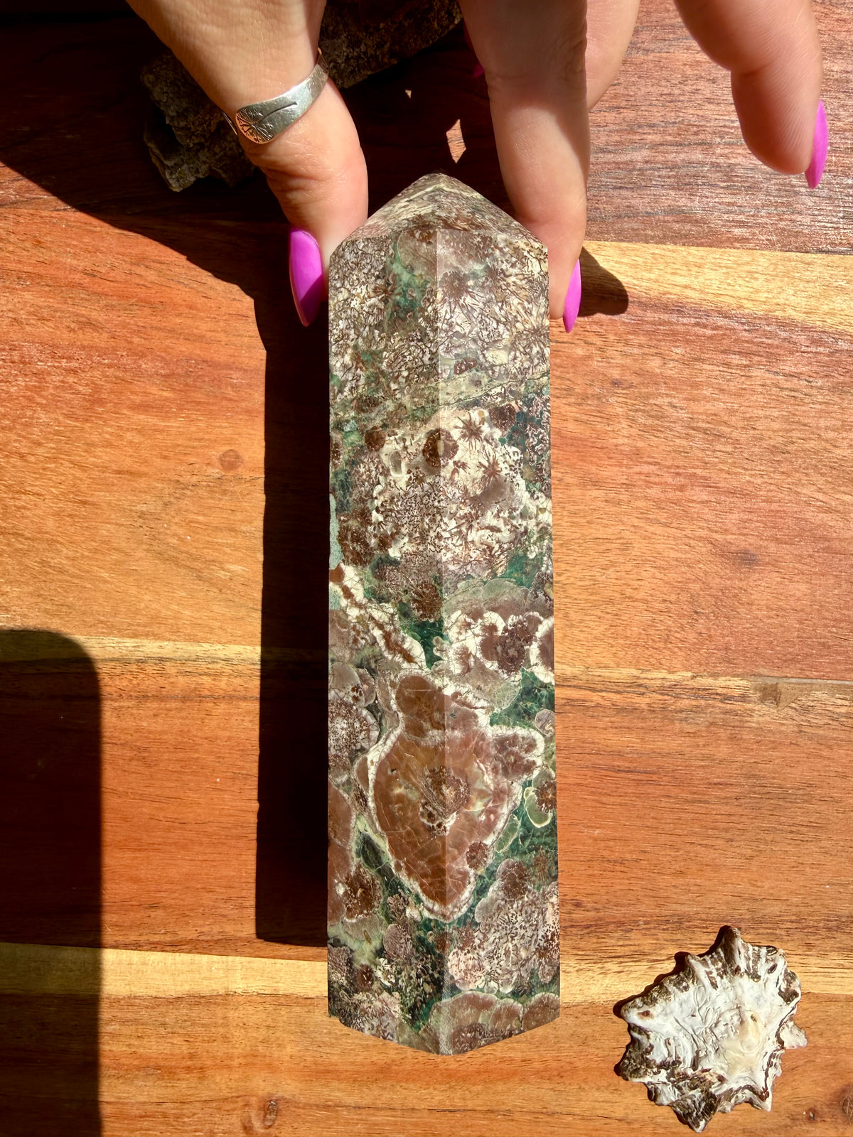 GREEN RHYOLITE FLOWER JASPER