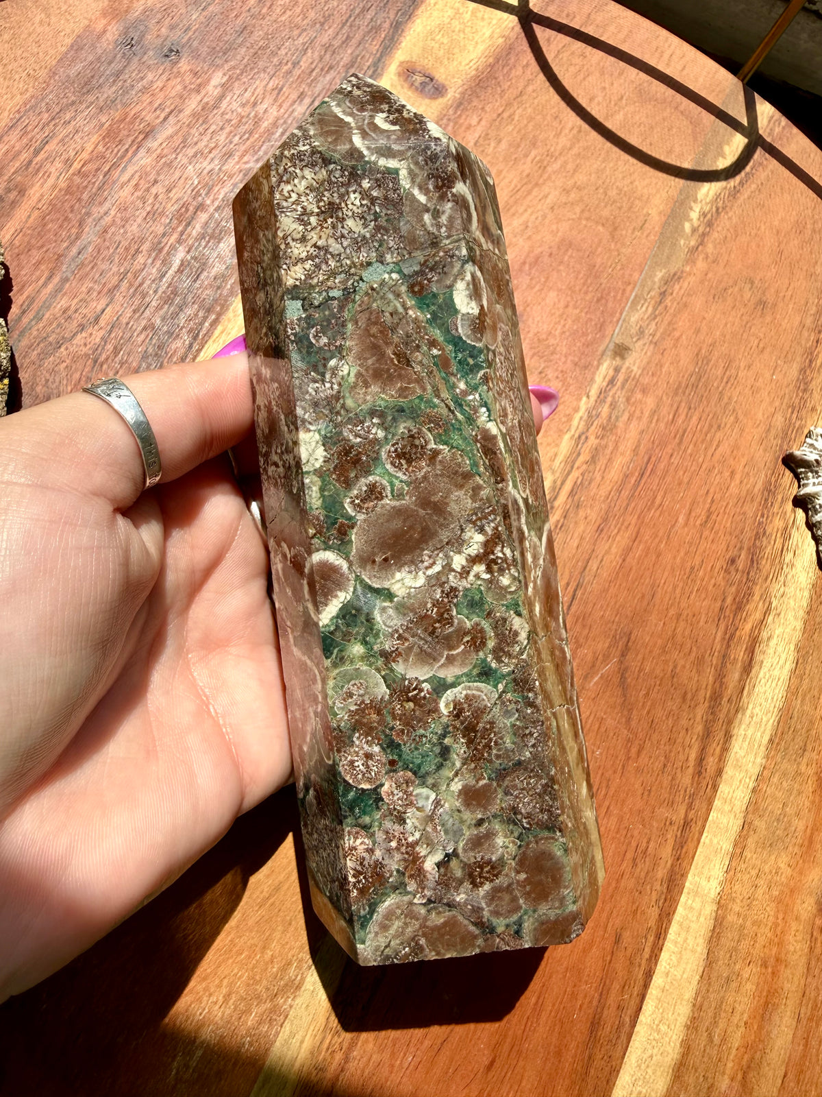 GREEN RHYOLITE FLOWER JASPER