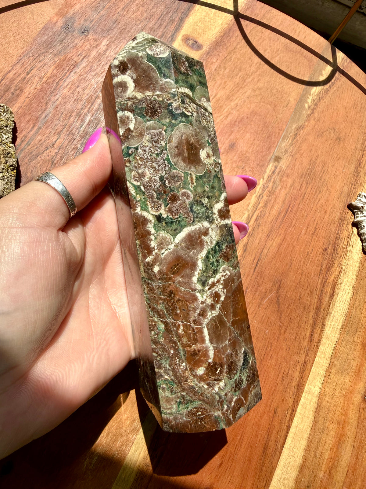 GREEN RHYOLITE FLOWER JASPER