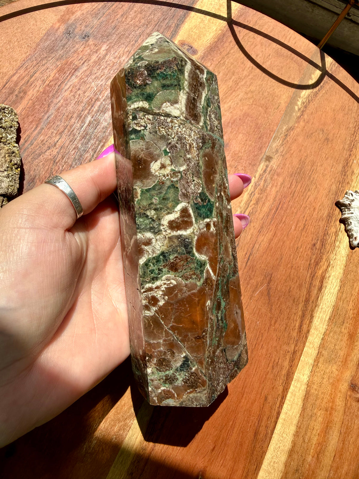 GREEN RHYOLITE FLOWER JASPER