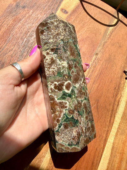 GREEN RHYOLITE FLOWER JASPER