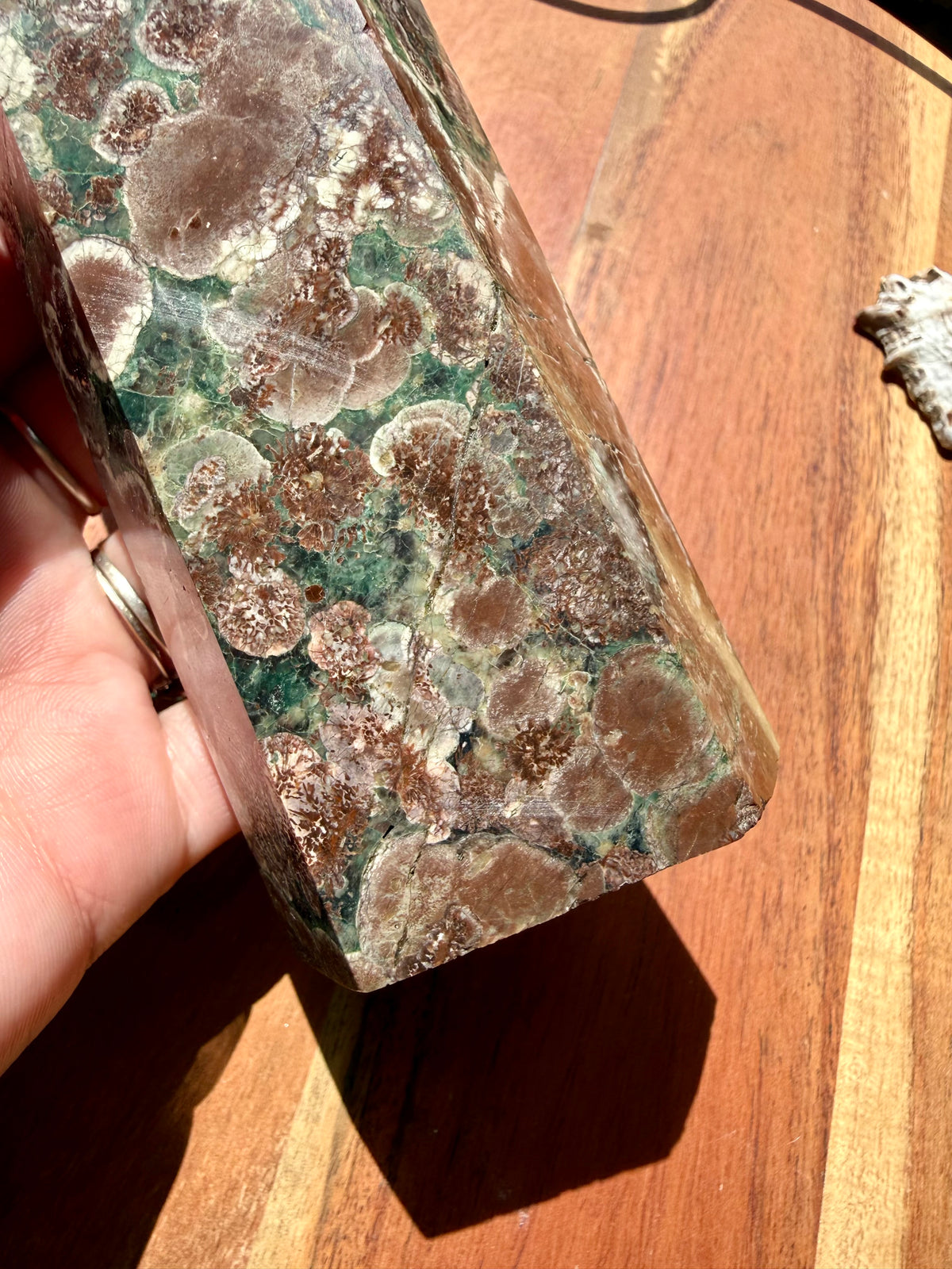 GREEN RHYOLITE FLOWER JASPER