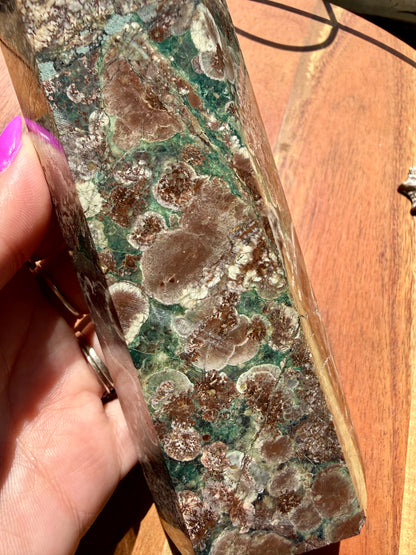 GREEN RHYOLITE FLOWER JASPER