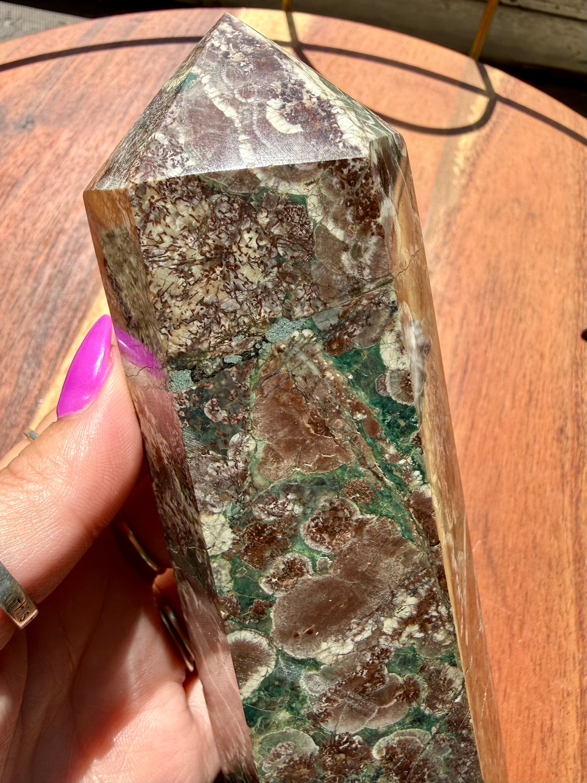 GREEN RHYOLITE FLOWER JASPER