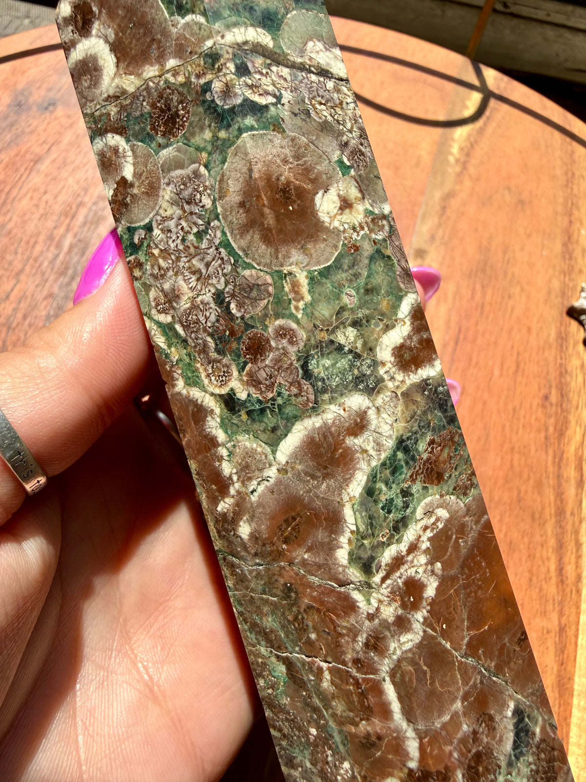 GREEN RHYOLITE FLOWER JASPER