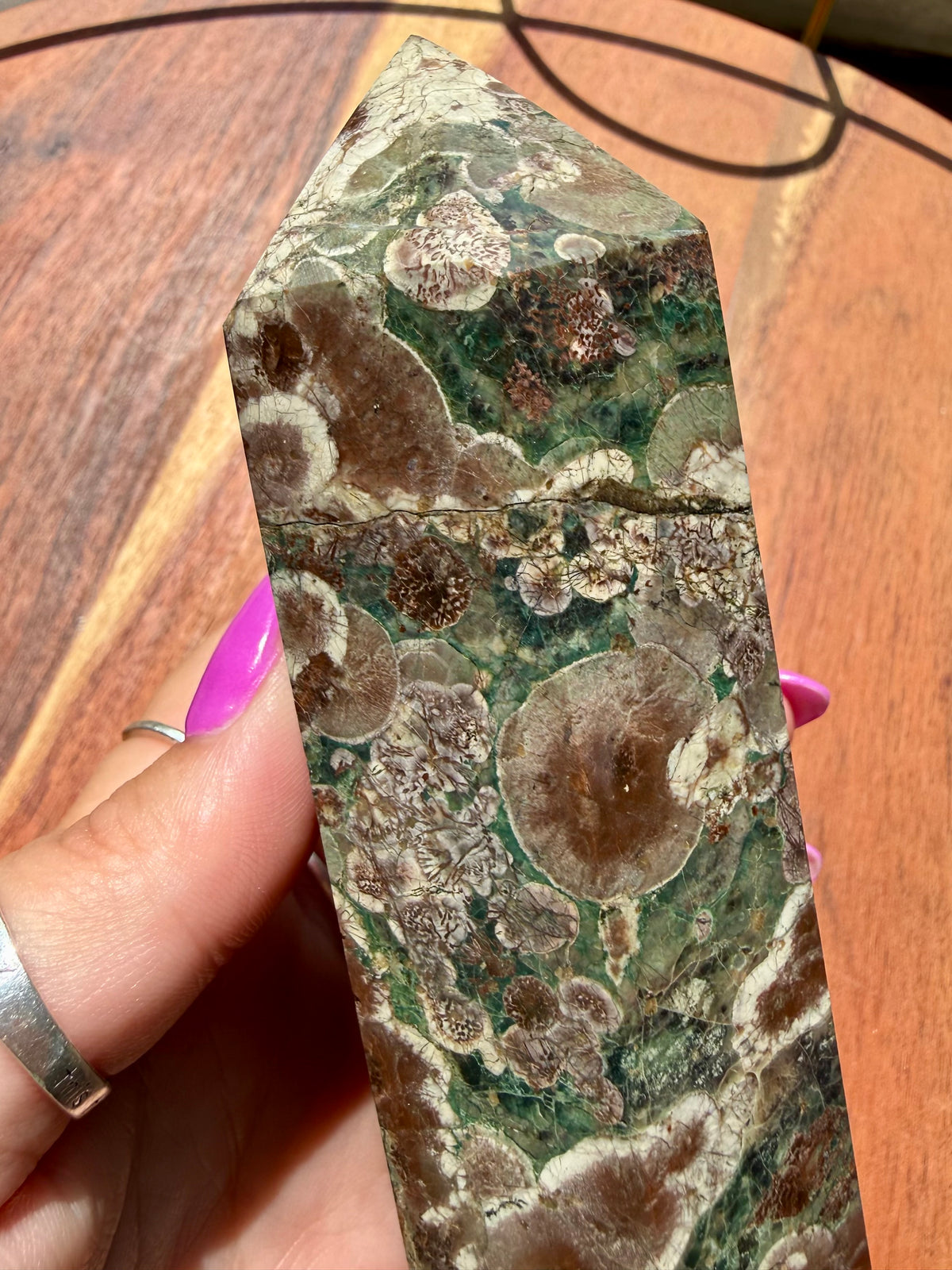 GREEN RHYOLITE FLOWER JASPER