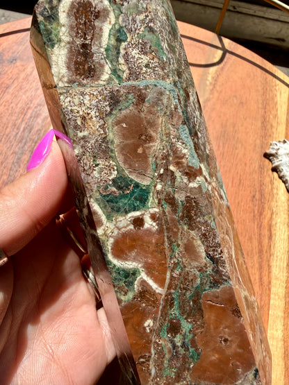 GREEN RHYOLITE FLOWER JASPER