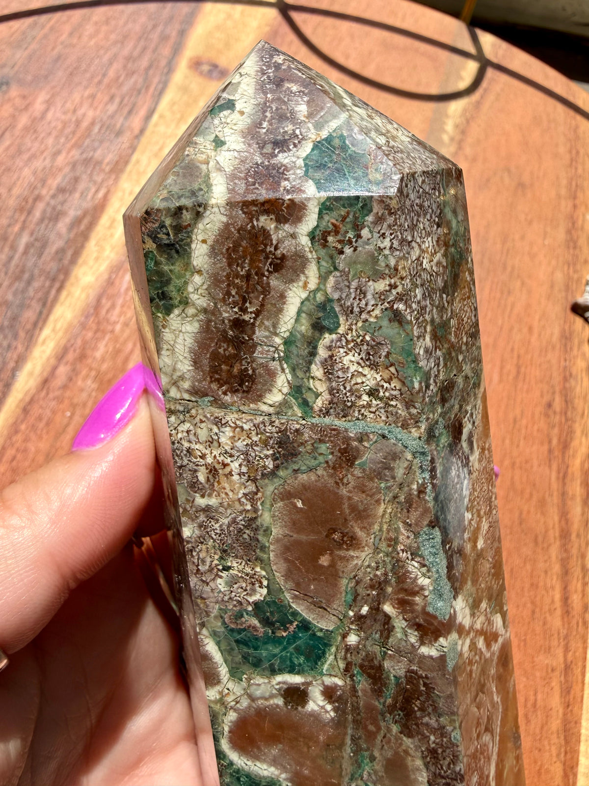 GREEN RHYOLITE FLOWER JASPER
