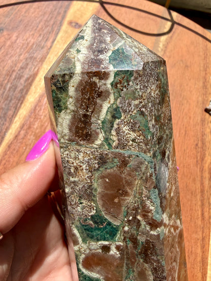 GREEN RHYOLITE FLOWER JASPER