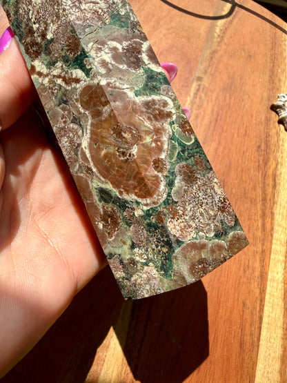 GREEN RHYOLITE FLOWER JASPER